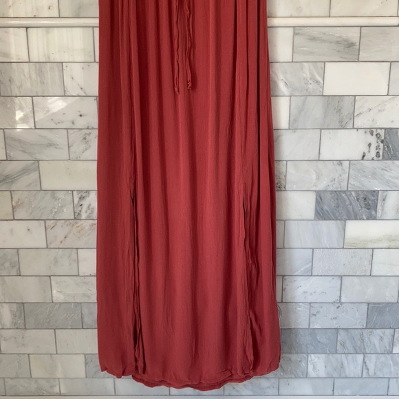 NWT Rust Orange Off The Shoulder Boho Maxi Dress - Picture 6 of 7